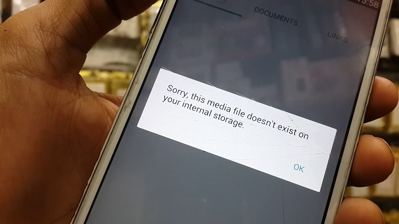 Désolé, ce fichier multimédia n'existe pas sur votre carte SD / stockage interne" sur Android
