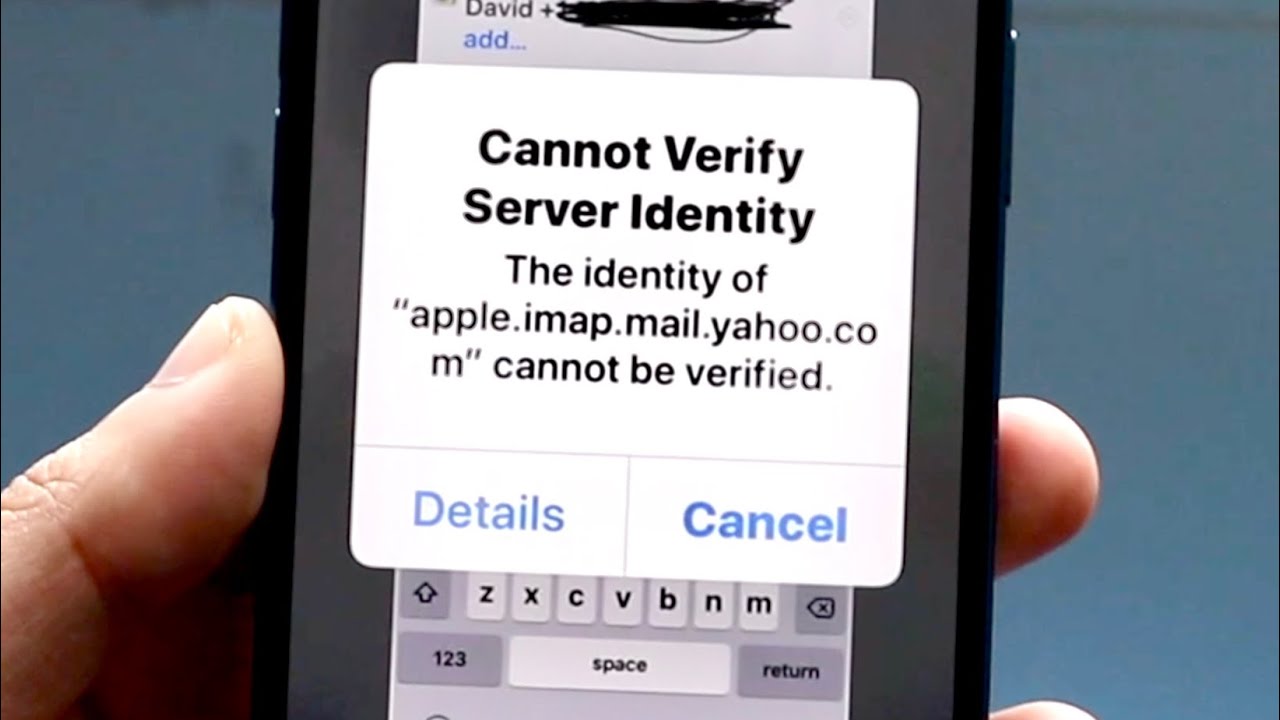 Correction "Impossible de vérifier l'identité du serveur" Sur iPhone